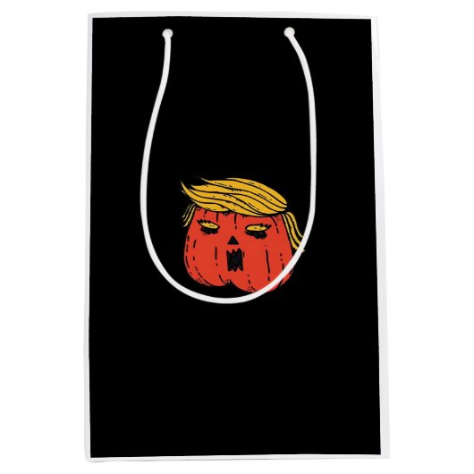 Gooi hem eruit als een pompoen Trumpkin Halloween Medium Cadeauzakje (Voorkant)