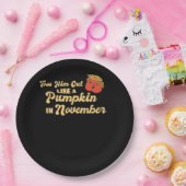 Gooi hem eruit als een pompoen Trumpkin Halloween Papieren Bordje (Feest)