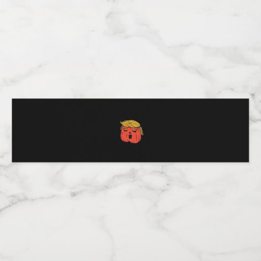 Gooi hem eruit als een pompoen Trumpkin Halloween  Waterfles Etiket (Enkel label)