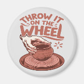 Gooi het op het Wiel Pottery Art Clay Craft Magneet (Voorkant)