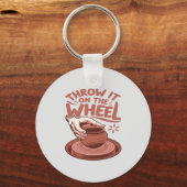 Gooi het op het Wiel Pottery Art Clay Craft Sleutelhanger (Voorkant)