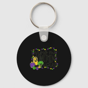 Gooi iets meneer mardi gras kralen new orlean sleutelhanger