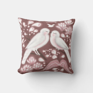 Gooi kussen liefde vogels