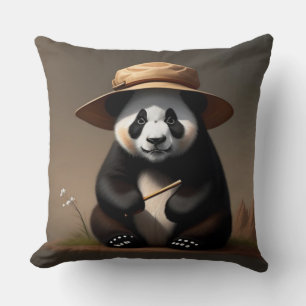 Gooi kussens, panda eigenschap einen Hut Kussen