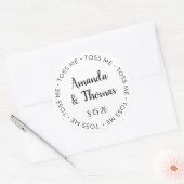 Gooi me bruiloft label, confetti tas zegel (Envelop)
