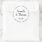 Gooi me bruiloft label, confetti tas zegel (Tas)