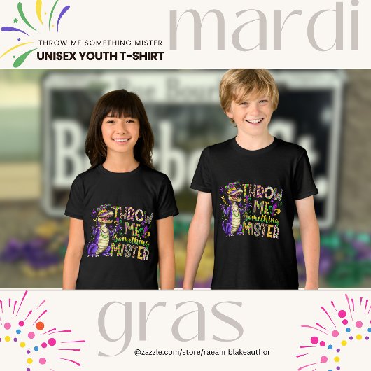 "Gooi me iets, meneer" Mardi Gras Jeugd Tri-Blend Shirt