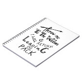 Gooi me naar de wolven! Motivatie prijsopgave Notitieboek (Linkerzijde)