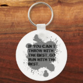 Gooi met het beste mee. ShotPut Discus Throw Sleut Sleutelhanger (Voorkant)