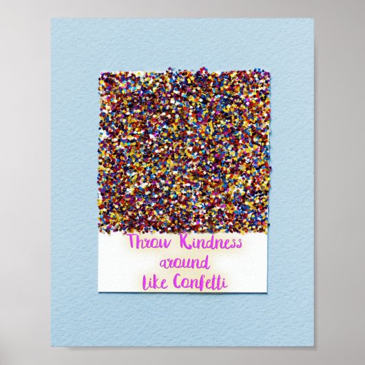 Gooi vriendelijkheid rond als Confetti Poster (Voorkant)