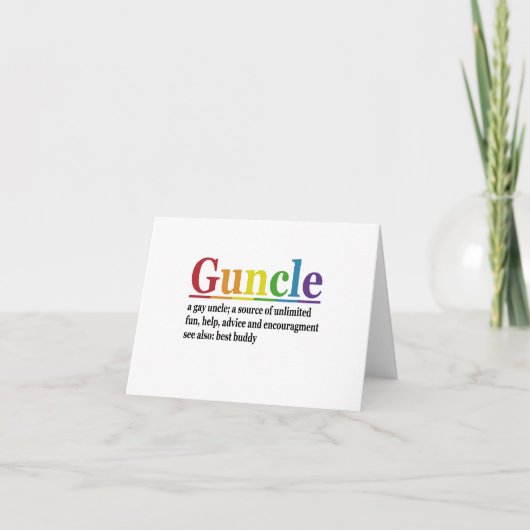 Goom Definition Rainbow Funny Gift Bedankkaart (Voorkant)