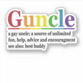 Goom Definition Rainbow Funny Gift Sticker (Voorkant)