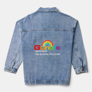 Goom Rainbow Pride ondersteunt Lgbtq voor mannen B Denim Jacket