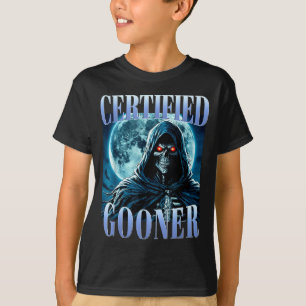 Goon grappige Gooning-meme skelet Gecertificeerde T-shirt