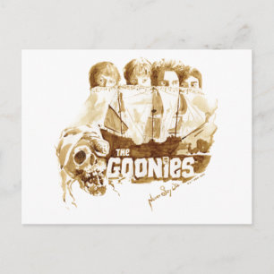 Goonies Pirate Ship Waterverf Graphic Briefkaart