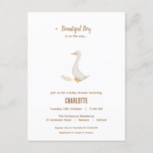 Goose Baby shower Invitation Briefkaart