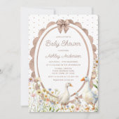 Goose Baby shower Invitation Kaart (Voorkant)