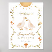  Goose Baby shower Welkom Poster (Voorkant)