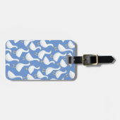 Goose Bird Pattern Blue Bagagelabel (Voorkant horizontaal)