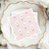 Goose Blush roze Bow Pastelmeisje Verjaardag Servet