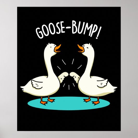 Goose Bof Funny Animal Pun Dark BG Poster (Voorkant)