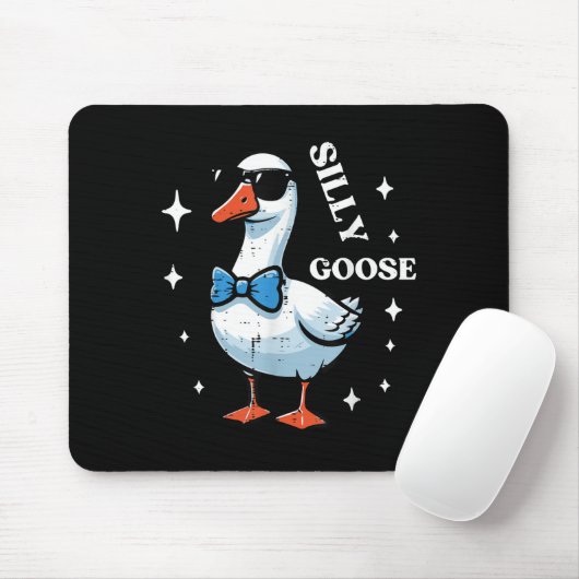 Goose Bow Stropdas Sungles Cool Gekke Dier Mannen Muismat (Met muis)