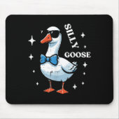 Goose Bow Stropdas Sungles Cool Gekke Dier Mannen Muismat (Voorkant)