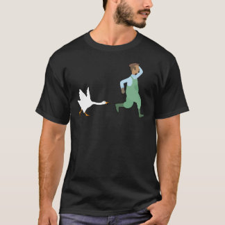 Goose Chasing Man - Untitled Goose Game T-shirt