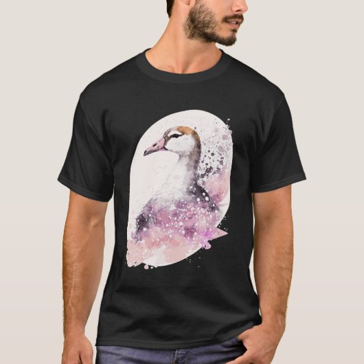 Goose Cherry Blossom Japanese Sakura Goose T-shirt (Voorkant)