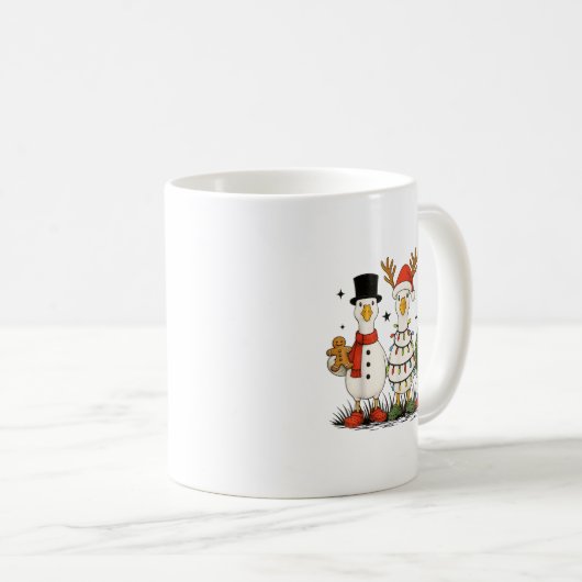 Goose Christmas Light Xmas Merry Goosmas Funny Chr Koffiemok (Voorkant rechts)