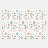 Goose Family Christmas Wrapping Paper Sheets (Voorkant)