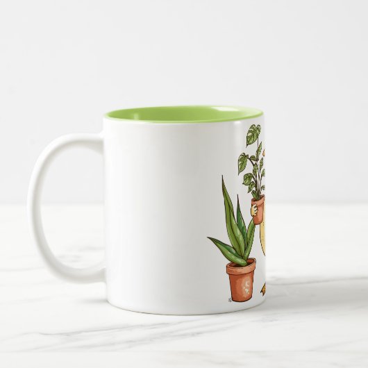 Goose Gardening Mug - Powered by Plants & Coffee  (Gauche)