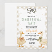 Goose Gender Reveal Invitation (Devant / Derrière)