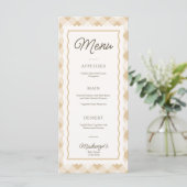 Goose & Gingham Baby shower Party Menu (Staand voorkant)
