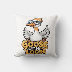 Goose Got Me Losse T-shirt – Funny Goose with Glas Kussen