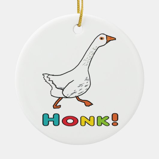 Goose Honk Keramisch Ornament (Voorkant)