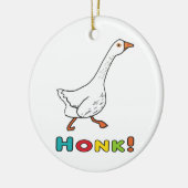 Goose Honk Keramisch Ornament (Links)