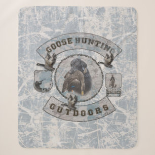 Goose Hunting Fleece Blanket Sherpa Deken