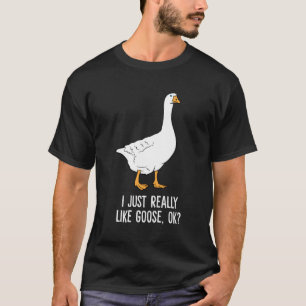 Goose ik hou echt van ganzen vogels t-shirt