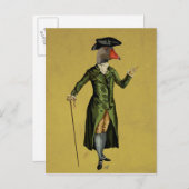 Goose in Green Regency Coat 3 Briefkaart (Voorkant / Achterkant)