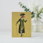 Goose in Green Regency Coat 3 Briefkaart (Staand voorkant)