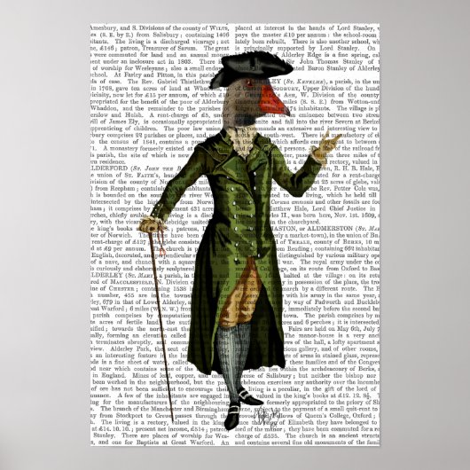 Goose in Green Regency Coat Poster (Voorkant)