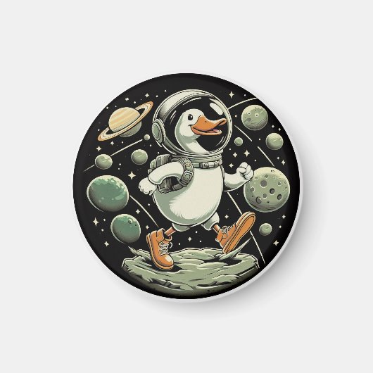 "Goose in Space" Magnet Magneet (Voorkant)