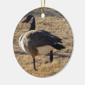 Goose kerstversiering keramisch ornament (Links)