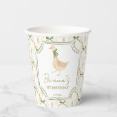 Goose kwekerij rijmt verjaardagsfeestje monogramme papieren bekers (Voorkant)