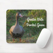 Goose met witte vleugels muismat (Met muis)