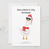 Goose mignonne à Noël Casquette drôle Carte de vac (Devant)