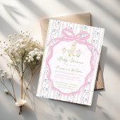 Goose nursery rhymes baby shower kaart