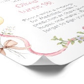 Goose Time Capsule 1st Birthday roze strik Poster (Hoek)