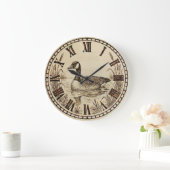 Goose Wall Clock - Serene Lake Glide Grote Klok (Huis)